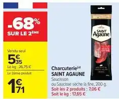 Carrefour Market Saint agaune - charcuterie offre