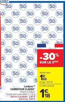 Carrefour Market Carrefour - lardons classic offre