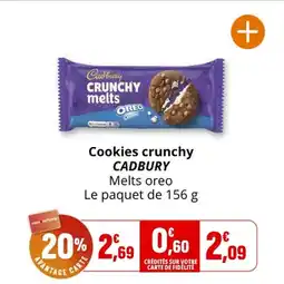 Coccimarket Cookies crunchy cadbury offre