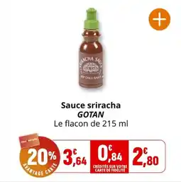 Coccimarket Sauce sriracha gotan offre
