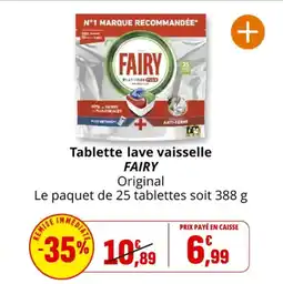 Coccimarket Tablette lave vaisselle fairy offre