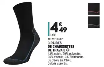 ALDI 3 Paires de Chaussettes De Travail offre
