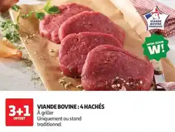 Auchan Viande bovine: 4 hachés offre