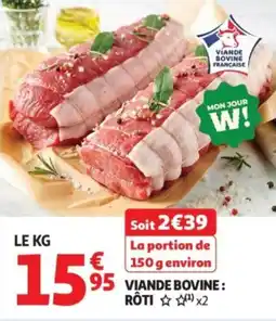 Auchan Viande bovine: rôti offre