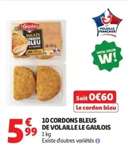 Auchan 10 cordons bleus de volaille le gaulois offre