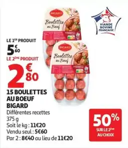 Auchan 15 boulettes au boeuf bigard offre