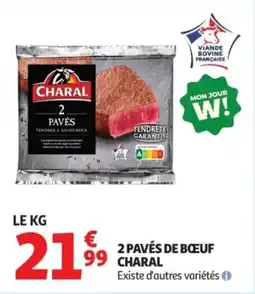 Auchan 2 pavés de bœuf 99 charal offre