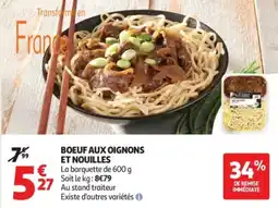 Auchan Boeuf aux oignons et nouilles offre
