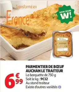 Auchan Parmentier de bœuf auchan le traiteur offre