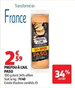 Auchan Prefou à l'ail paso offre