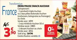 Auchan Menu pause snack auchan offre