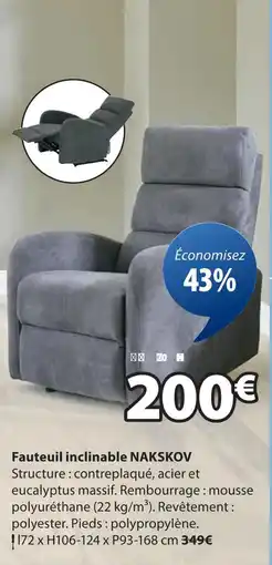 JYSK Fauteuil inclinable nakskov offre