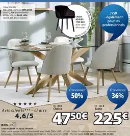JYSK Royaloak table agerby offre