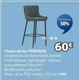 JYSK Chaise de bar pebringe offre