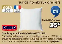 JYSK Dodo oreiller synthétique maxi volume offre