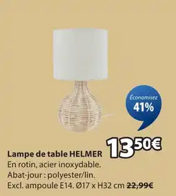 JYSK Lampe de table helmer offre