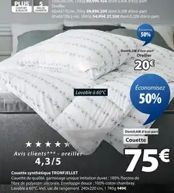 JYSK Couette synthétique tronfjellet offre