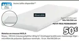 JYSK Matelas en mousse hasla offre