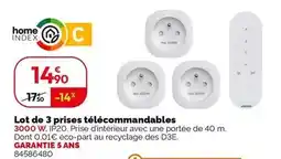 Weldom Lot de 3 prises télécommandables offre
