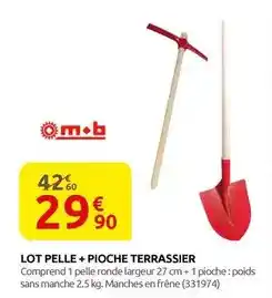 Rural Master Lot pelle + pioche terrassier offre