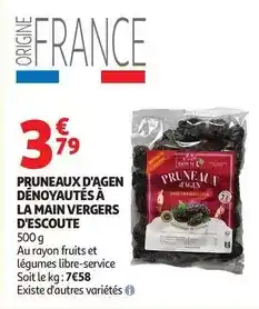 Auchan Supermarché Pruneaux d'agen denoyautes a la main vergers d'escoute offre