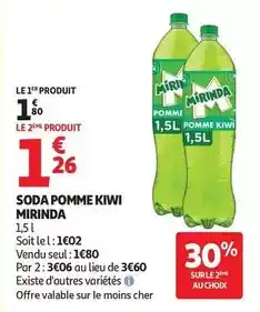 Auchan Supermarché Soda pomme kiwi offre