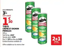 Auchan Tuiles crème et oignon pringles offre