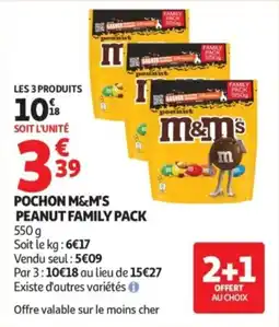 Auchan Pochon m&m's peanut family pack offre
