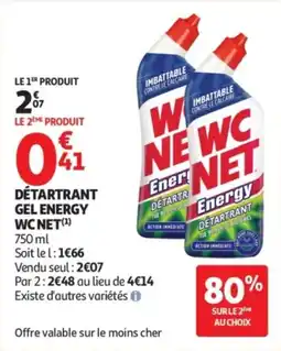 Auchan Détartrant gel energy wc net offre