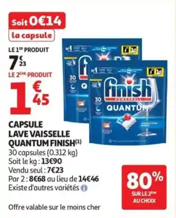 Auchan Capsule lave vaisselle quantum finish offre