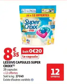 Auchan Lessive capsules super croix offre