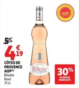 Auchan Côtes de provence aop offre