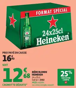 Auchan Bière blonde heineken offre