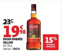 Auchan Rhum ambrée dillon offre