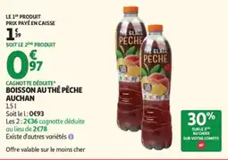 Auchan Boisson au thé pêche auchan offre
