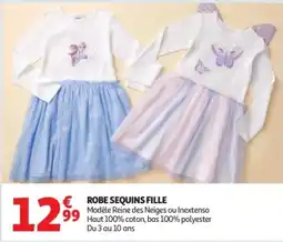 Auchan Robe sequins fille offre