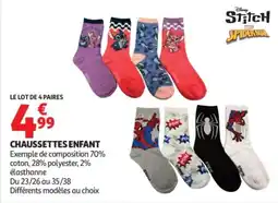 Auchan Chaussettes enfant offre