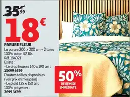 Auchan Parure fleur offre