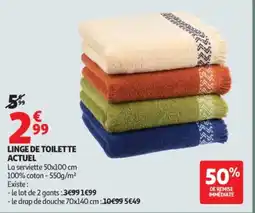 Auchan Linge de toilette actuel offre
