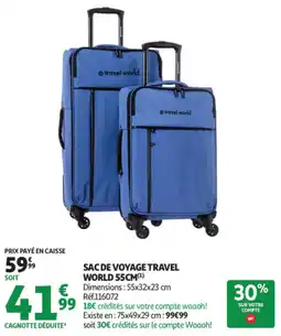 Auchan Sac de voyage travel world offre