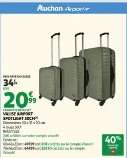 Auchan Valise airport spotlight offre