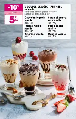 Croque Gel 2 coupes glacées italiennes offre