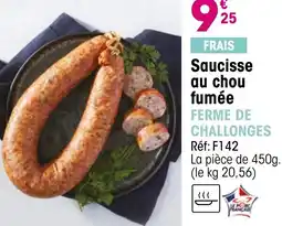 Croque Gel Frais saucisse au chou fumée ferme de challonges offre