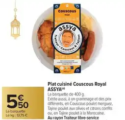 Carrefour Market Plat cuisiné couscous royal assya offre