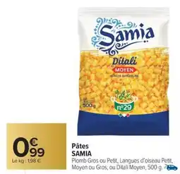 Carrefour Market Pâtes samia offre