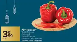 Carrefour Market Poivron rouge variété california offre