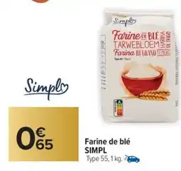 Carrefour Market Farine de blé simpl offre