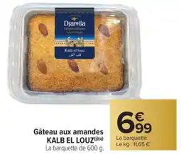 Carrefour Market Gâteau aux amandes kalb el louz offre
