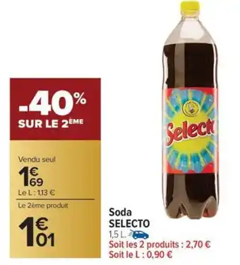 Carrefour Market Soda selecto offre