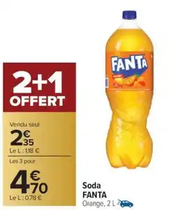 Carrefour Market Soda fanta orange, offre